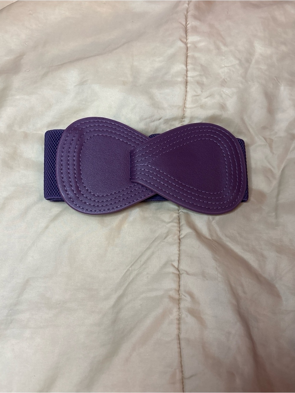 Women’s Eggplant Wide Waist Cinching Stretch Belt New Without Tags Size S-3x